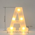 thumbnail image 3 of Alphabet LED Letter Lights Light Up White Plastic Letters Standing Hanging A-M &, 3 of 3