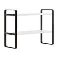 thumbnail image 2 of LSLJS Double-Tier Desktop Storage Shelf Student Desk Organizer Office Computer Desk Tiered Cabinet Clothing & Wardrobe Storage, 2 of 6