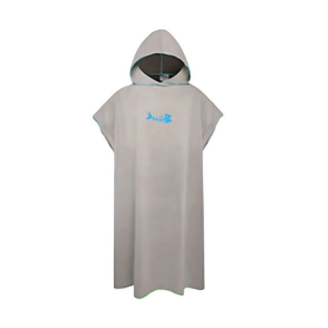 ZheElen Fiber Quick Drying Surfing Poncho Lightweight With Protection Fashionable Style For Adults grey