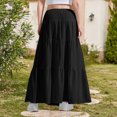 thumbnail image 4 of lcziwo Girls Drawstring High Waist Ruffle Long Skirt Summer Casual Layered Tiered Flowy Skirts Kids Summer Ankle Length Maxi Skirt Black Ropa de Verano Para Mujer, 4 of 9