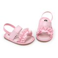 thumbnail image 4 of Baby Toddler Girls Soft Open Toe Summer Sandals Flower Princess Flat Shoes, 4 of 6