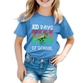 thumbnail image 4 of LUOGENLI T-Shirt pour Filles Garçon et Fille Mode Décontractée Imprimé Col Rond Ample Manche Courte T-Shirt Haut Chemises pour Filles Tendance Blanc 4-5 Ans, 4 of 4