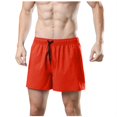 thumbnail image 2 of Styesk Mens Shorts Man Solid-Color Casual Sports Breathable Running Training Drawstring Pocket Shorts, 2 of 7
