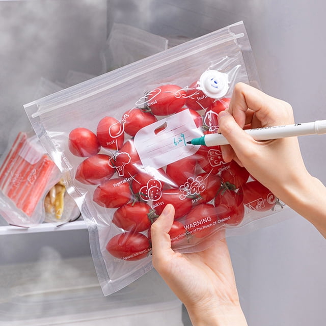 Vacuum Food Storage Bags for Freezer | Airtight Self Sealing Fresh Bags for Food Preservation | Reusable Plastic Bags for Home Kitchen