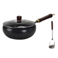 thumbnail image 1 of SIfdSeng Cookware Combination 9.5/10.2/11in Uncoated Pure Skillet with Lid Multifunctional Non Stick Wok with Lid High Frying Pan for Cooking, 1 of 3