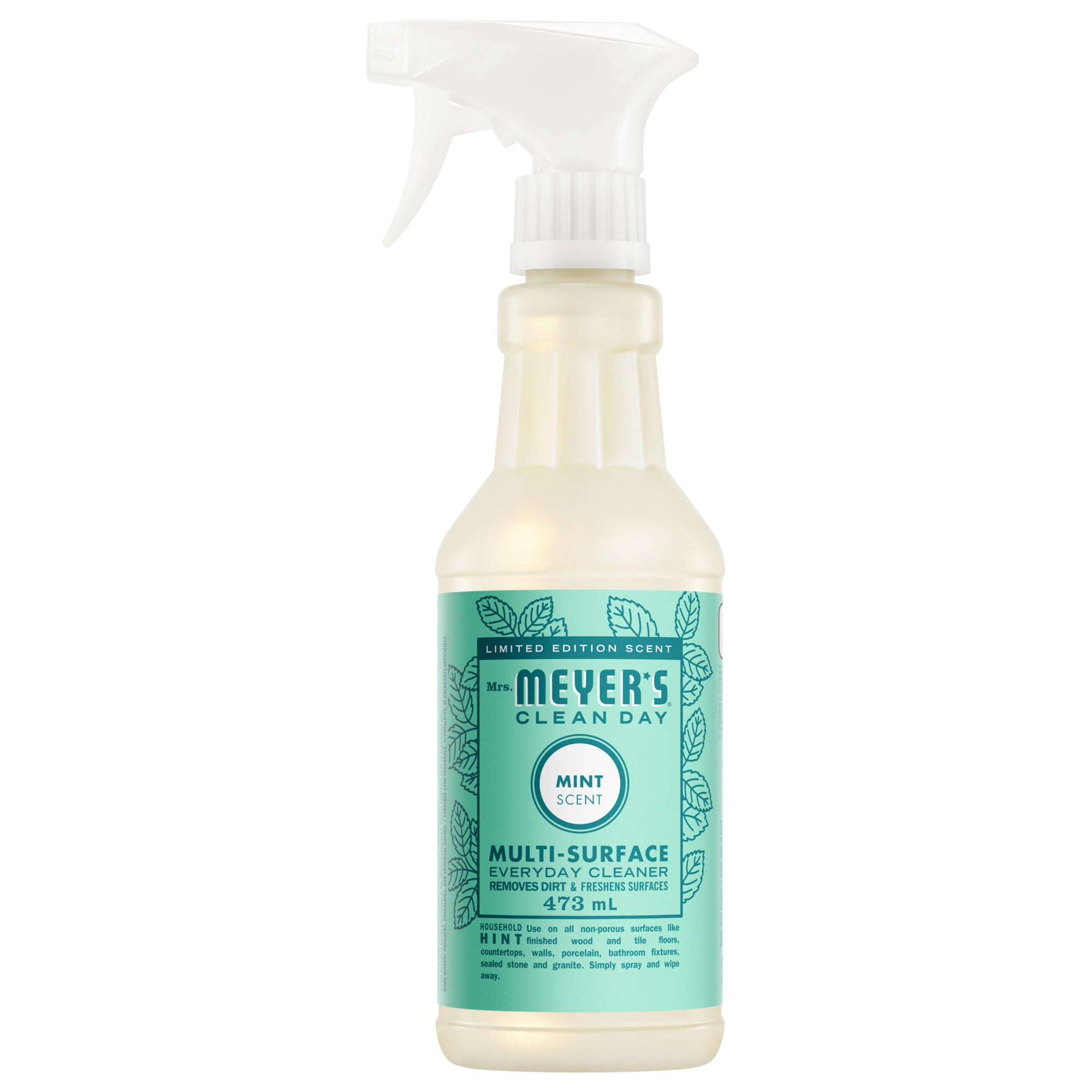 Mrs. Meyer's Clean Day Nettoyant Multi-Surfaces Quotidien, Nettoyant Naturel, Parfum de Menthe, 473 ml