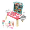 thumbnail image 1 of Kitchen Sink Toys Working Faucet and Dishes Playset Automatic Water Cycle System Pink, 1 of 9