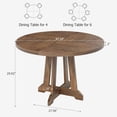 thumbnail image 1 of BeesClover Table de Salle à Manger Ronde de 47 Pouces - Table en Bois Robuste avec Base à Croisillons, 1 of 7