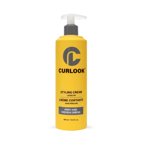 Curlook Kinky-Coily Leave-in Styling Cream - Silicone Free With Niacinamide, Creatine, Minerals, Triolein Oil, Shea Butter, Murumuru Butter and Scalp & Dryness Protector Plant Extracts