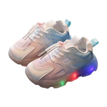 Espadrilles 2025 Dégradé de Couleurs Enfants à Enfiler Chaussures à Lumière Led Chaussures Papa Filles Pointure 4 Chaussures à Lacets Espadrilles Souples pour Filles Pointure 5 Semelles