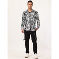 thumbnail image 4 of INSPIRE CHIC Men's Vintage Leopard Printed Button Down Long Sleeve Cotton Shirt, 4 of 7