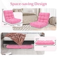 thumbnail image 4 of Giantex Chaise de Jeu de Sol Réglable, Lit de Repos Rembourré, Fauteuil Inclinable pour Adultes, Chaise de Méditation Sans Accoudoirs avec Soutien du Dos, 4 of 7