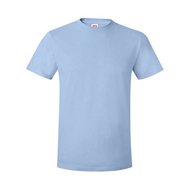 Hanes Nano-T Men`s T-shirt, S, Light Blue