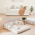 thumbnail image 1 of Compression Sofa - 78''Convertible Floor Sofa Bed - High-Back Floor Couch - Folding Sofa Bed with Rounded Arm Supports - Foldable Sofa Lounge Couches for Living Room Bedroom, 1 of 1