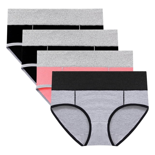 Culottes Menstruelles pour Femmes, 4 Pcs, Réutilisables, Anti-Fuites, Grande Taille, Culottes de Protection Post-Partum