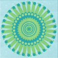thumbnail image 1 of Ahgly Company Tapis d'Intérieur Lavable en Machine Carré Vert, 6 Pieds Carré, 1 of 7