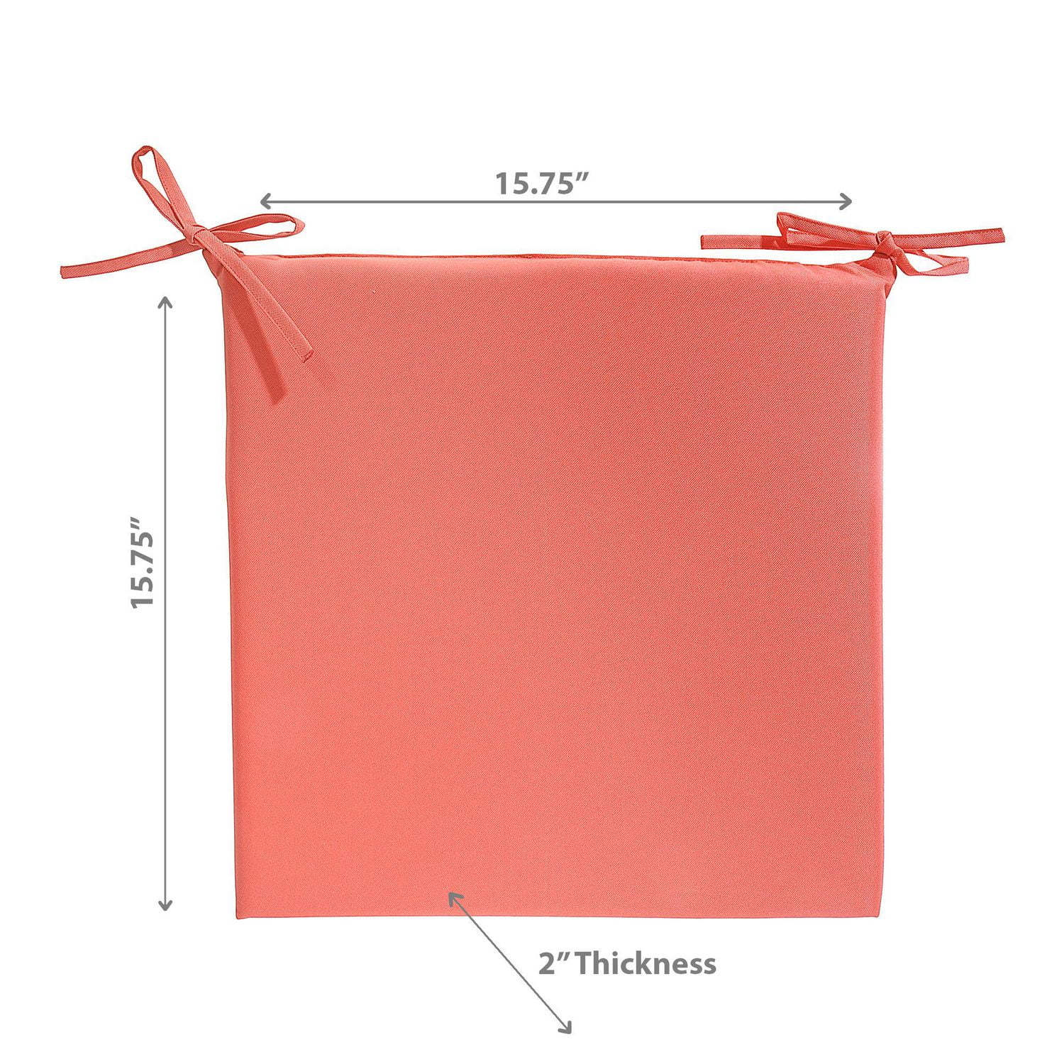 Chaise Extérieure Solide Orange - Ensemble De 2