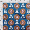 thumbnail image 3 of oneOone Cotton Flex Blue Fabric Asian Block Floral Craft Projects Decor Fabric Printed By The Yard 40 Inch Wide, 3 of 4