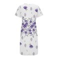 thumbnail image 5 of Babysbule Liquidation Robes d'Été pour Femmes, Mode Femmes Décontractée Ample Imprimé Papillon Col en V Manches Mi-Longues Boutons Poches Robe Longue, 5 of 5