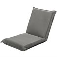 thumbnail image 1 of Gymax Chaise de Sol Réglable à 6 Positions, Fauteuil de Repos Pliant Rembourré, Gris, 1 of 9
