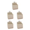 thumbnail image 2 of Transemion Auto Air Vent Organizer Box Organizer Box PU Leather Car Mobile Phone Keys Storage Bag Automotive Hanging Beige 5Set, 2 of 6