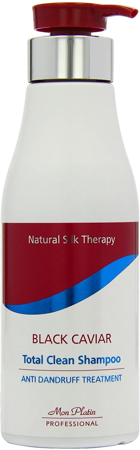 Mon Platin 500ml Natural Silk Therapy Black Caviar Total Clean Shampoo Anti-Dandruff Treatment