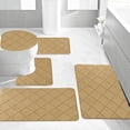 thumbnail image 4 of Bathroom Rugs and Mats Sets Foam Bath Mat 5 Set Bathroom Rugs for 5 Pcs Toilet Mats Universal Soft Comfortable Water Absorption Non-Slip Thick Machine Washable Easier to Dry Dark, 4 of 7