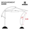 thumbnail image 3 of KNOX Umbrella Cover for Protective Storage 10' Ft Hanging Umbrella Offset Black Color, 3 of 3