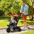 thumbnail image 2 of Qaba Tricycle pour Enfants 4 en 1 Tricycle avec Siège Réversible à Angle Ajustable Poignée Amovible Auvent Main Courante Ceinture Rangement Repose-Pieds Frein Embrayage pour 1-5 Ans Rouge, 2 of 9
