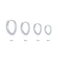 thumbnail image 2 of S925 Sterling Silver Women's Shinny Hoop Earrings, 2 of 9