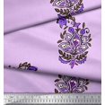 thumbnail image 3 of Soimoi Rayon Fabric Leaves & Floral Block Decor Fabric Printed Yard 42 Inch Wide, 3 of 3