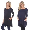 thumbnail image 1 of White Mark Haut Tunique pour Femmes, Lot de 2, Makayla Noir à Manches 3/4, 1 of 2