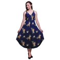 thumbnail image 1 of Bimba Robe de Plage Bohème Midi Sans Manches Imprimée Florale pour Femmes-TTG, 1 of 1