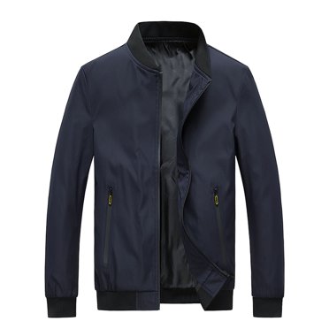 TJAZFJPA Vestes Décontractées pour Hommes Mi-Lourdes Mode Veste Légère pour Hommes Fermeture Éclair Coupe Slim Coupe-Vent Vestes de Sport Décontractées Printemps Automne Manteaux avec Poches Veste Légère pour Hommes
