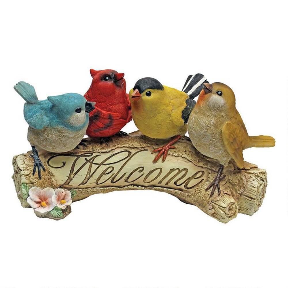 Design Toscano QM223531 Home & Garden Outdoor Birdy Welcome Statue Decoration