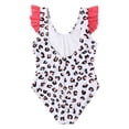 thumbnail image 3 of Little Girls One Piece Swimsuits Ruffle Girls Swimsuits Quick Dry Bathing Suit for Girls 6-8Y, 3 of 7