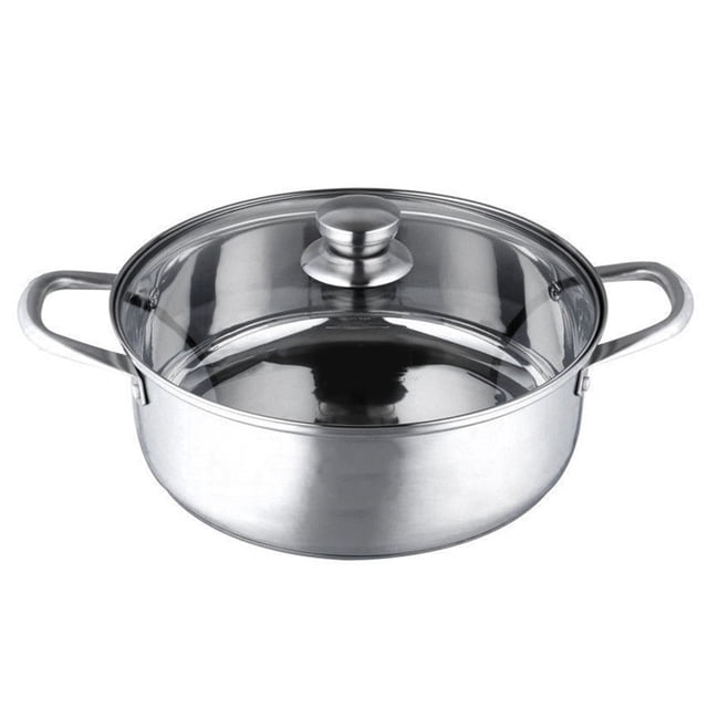 Hot Pot Cooker Universal Stainless Steel Kitchen Cookware Cooking Tool Stainless Steel Hot Pot Induction Pot with Lid for Induction Cooktop Gas Stove
