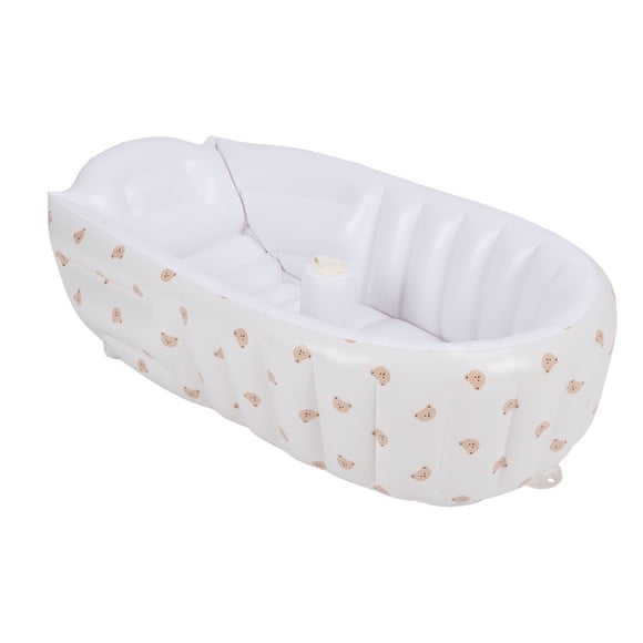 Inflatable Baby Bathtub, Portable Foldable Shower Basin Non Slip Travel Baby Bath Tub Mini Air Swimming Pool With Built In Air Pump And Stickers For Newborn To Toddler