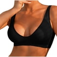 thumbnail image 1 of Timegard Bras for Women No Underwire Deep V Neck Comfy Lightweight Daily Bralette Solid Color Fashion, 1 of 5