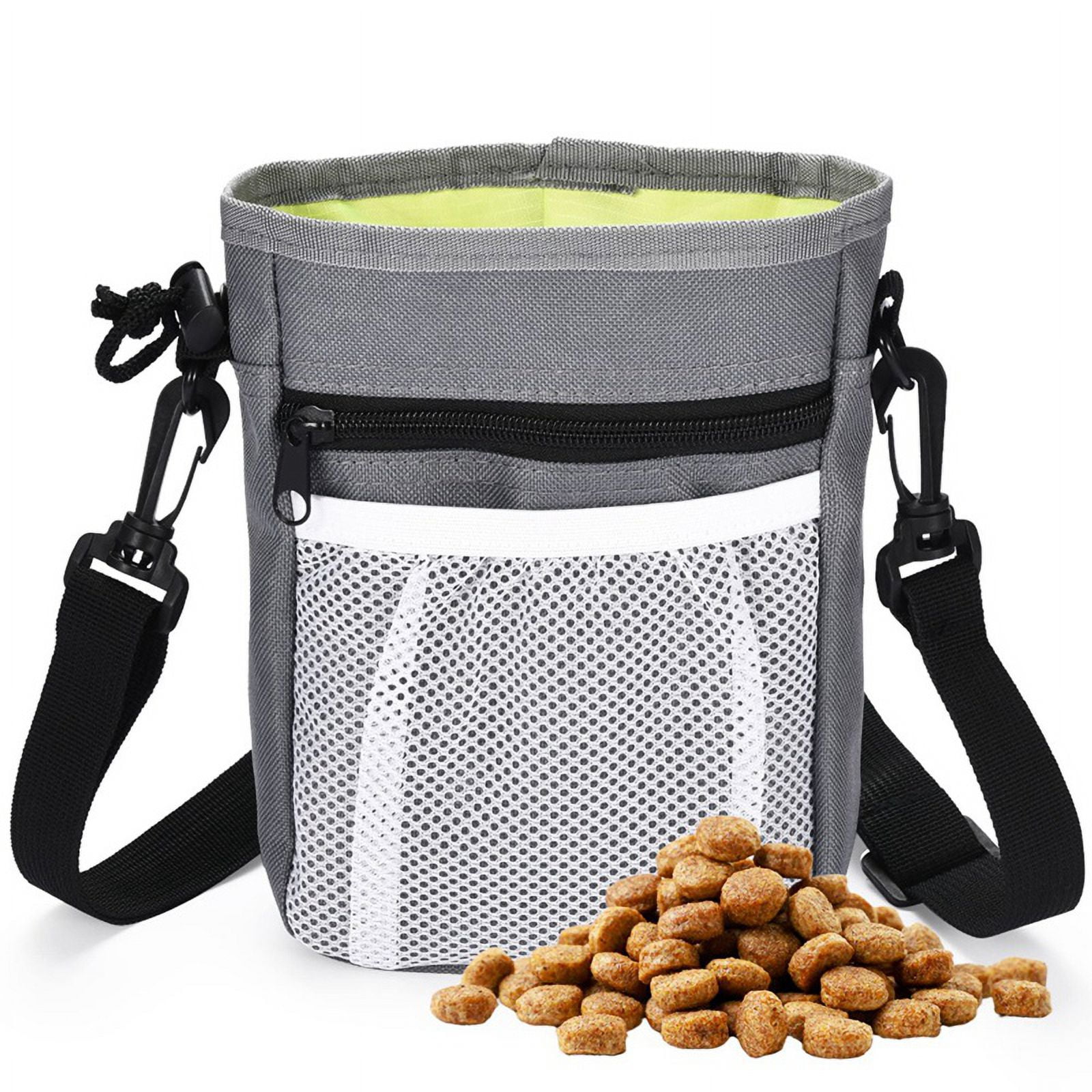 Dog Treat Pouch Bag-Treat Pouches for Pet Training - Gray