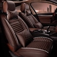 thumbnail image 1 of Maidao Car Seat Covers Full Set for Mercedes-Benz for C300 2008-Present 5 Seats Compatible Airbag Leather Waterproof Front Rear Cushion Protector Full Set with Pillow Coffee, 1 of 6