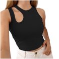 thumbnail image 1 of Dealovy Going out Tops for Women Ribbed Knit Tank Tops Slim Fitted Solid Color Summer Basic Undershirts, 1 of 7