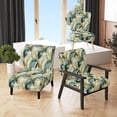 thumbnail image 1 of Designart "Tropics In Neutral Tones IV" Green Tropical Upholstered Accent Chair - Tropical Arm Chair For Bedroom, 1 of 7