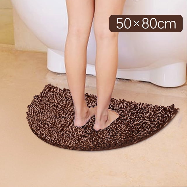 Carpet - Half Round Bathroom Rug for Comfort Durable Thickened Furry Soft and Machine Washable Bath Mat for Everyday Use