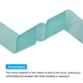 thumbnail image 3 of Unique Bargains Velvet Ribbon 1 1/2 Inch x 10 Yard Single Face Spool Silky DIY Crafts Gift Wrapping Bow Decoration Lake Blue, 3 of 5
