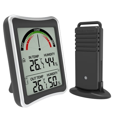 Yeacher Thermomètres Intérieur Extérieur Thermomètres Sans Fil Hygromètre Télécommande Électronique Thermomètres à Double Canal