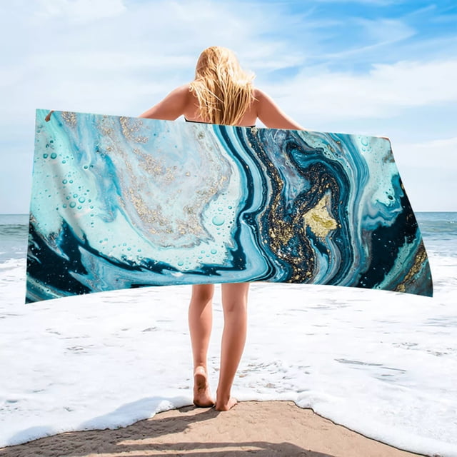 Fiogavroetic Swimming Pool Accessories Microfiber Beach Towel Super,Lightweight Special Pattern Bath Towel, Sandproof Beach Blanket,Multi-Purpose Towel For Travel Swimming Pool Camping 27.56x55.12in