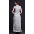 thumbnail image 4 of Bimba Robe Longue Décontractée pour Femmes Shibori à Col en V Sans Manches avec Fente avant Imprimée BohoDress-Medium, 4 of 5