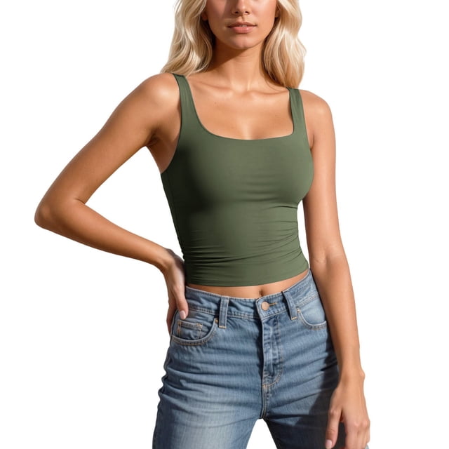 Women's Tube Top Sleeveless Stretchy Camisole Removable Padding Strapless Shirt For Layering And Outerwear