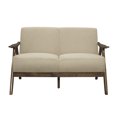 thumbnail image 1 of Lexicon 1138BR-2 Damala Collection Retro Inspired Love Seat, Light Brown, 1 of 3